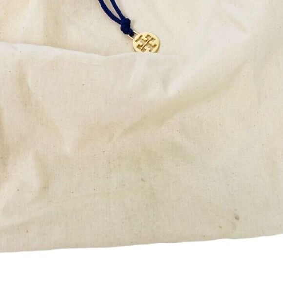Tory Burch Cotton Storage Travel LARGE Dust Bag Drawstring Logo Charm 20" x 20" - Picture 4 of 6